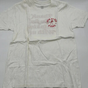 John Walker & Sons Men's T-Shirt White Red Thank You For Drinking with Us Size L